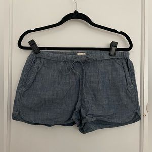 Jcrew chambray drawstring shorts. Size small.